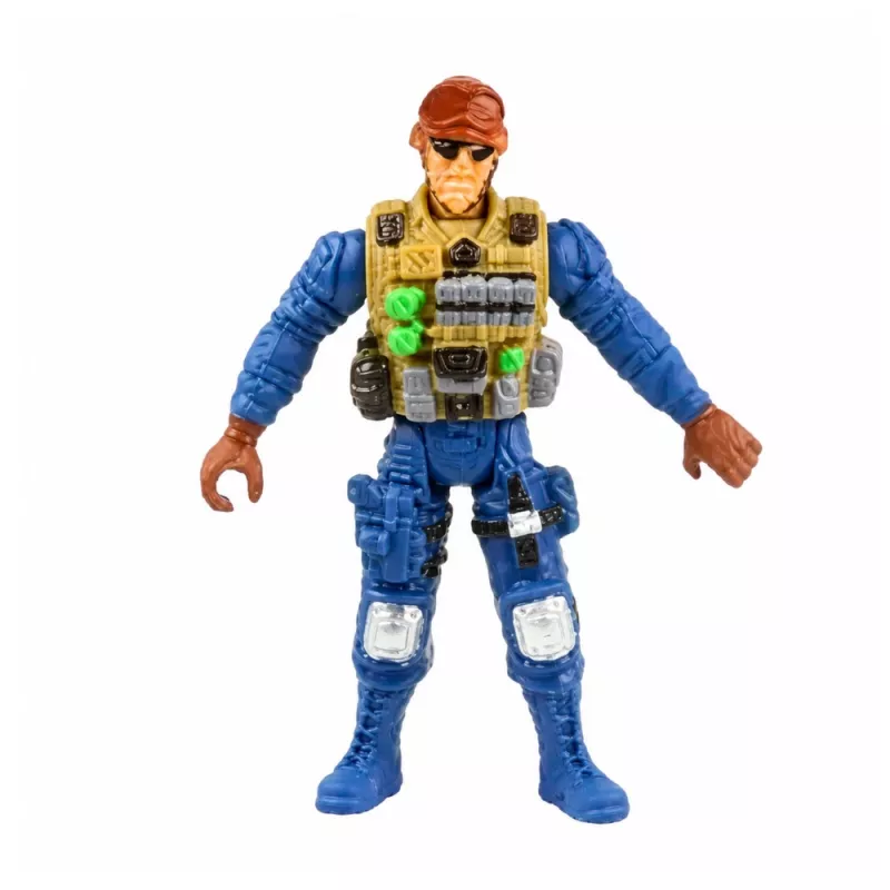 LEAN TOYS Military ründelennuk sõdurikujuga, stardiseadmed, tuled ja helid
