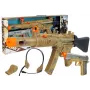 LEAN TOYS Military Weapon Set Rifle Pistol Headphones Whistle Lights