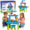 LEAN TOYS mitmetasandiline veelaud mänguväljak toolitarvikute ja vormidega 63cm