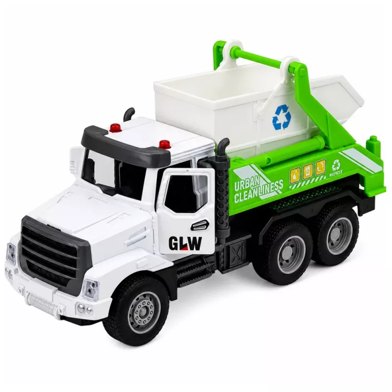 LEAN TOYS Munitsipaalsõiduk Metallkabiin Sõit Avatavad Uksed Tuled Helid 1:46