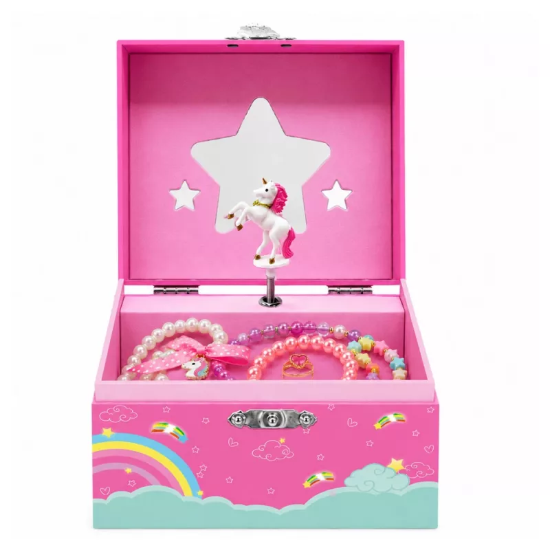 LEAN TOYS Muusikakarp Ehtekarp Pöörlev Ükssarvik Roosa