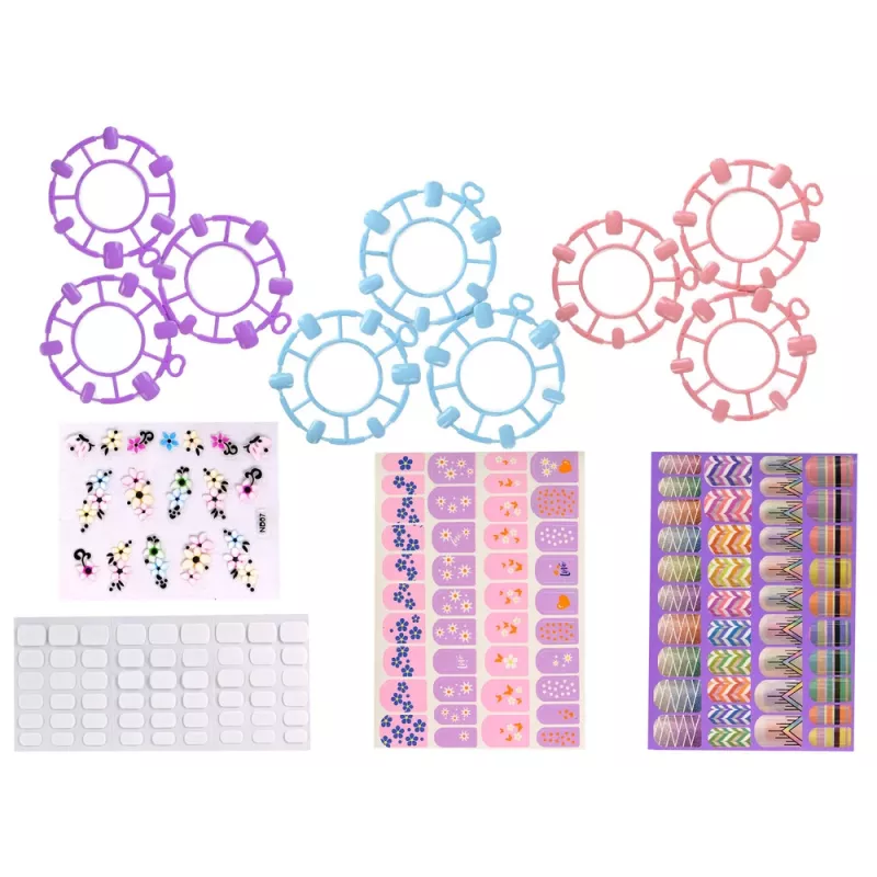 LEAN TOYS Küünevärvimiskomplekt vormija lambi viili brokaadiga