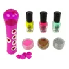 LEAN TOYS Küünte värvimise komplekt Nail Glitter Dispenser Nail Lacquer Stickers