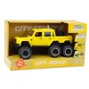 LEAN TOYS maastikuauto hõõrdajamiga tulede ja helidega kollane 6x6 1:16
