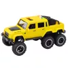 LEAN TOYS maastikuauto hõõrdajamiga tulede ja helidega kollane 6x6 1:16