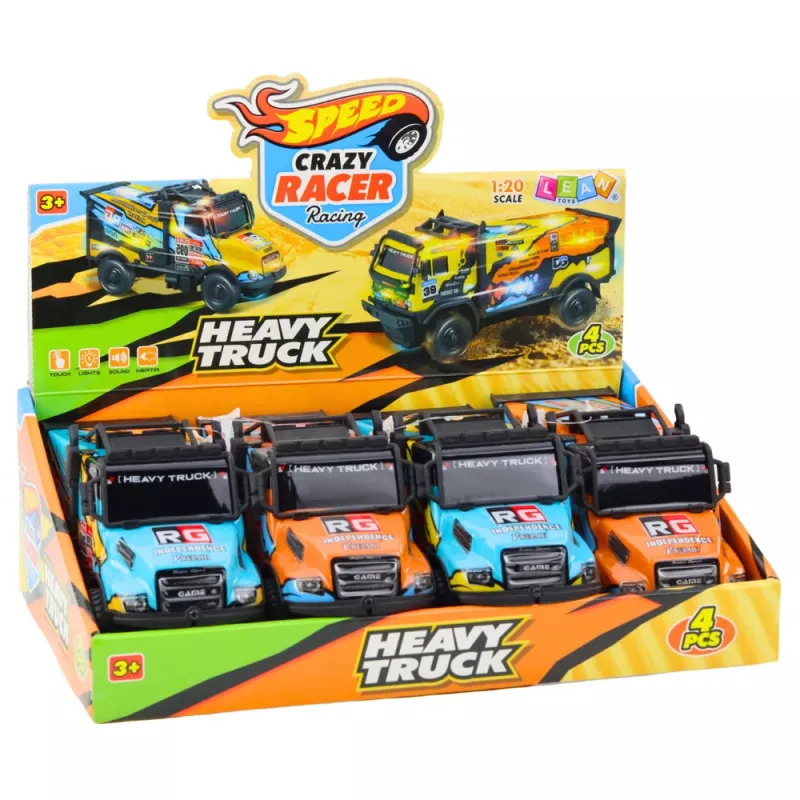 LEAN TOYS maastikuauto RC veok mõõtkavas 1:16 oranž-sinine tulede ja helidega