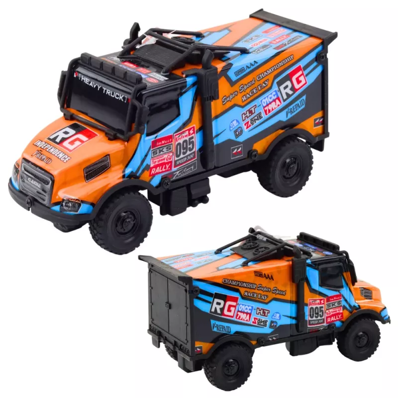 LEAN TOYS maastikuauto RC veok mõõtkavas 1:16 oranž-sinine tulede ja helidega