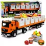 LEAN TOYS oranž toiduveoauto 1:40 survevalumudel