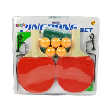 LEAN TOYS Lauatennise komplekt, 5 palli ja võrk