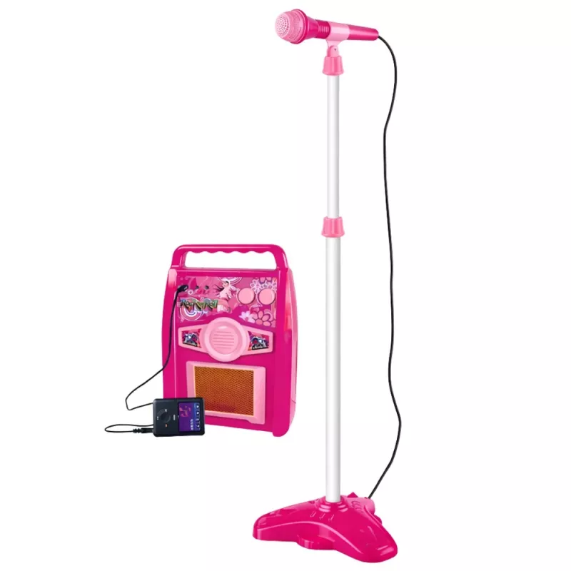 LEAN TOYS Roosa elektrikitarr mikrofoni ja võimendiga