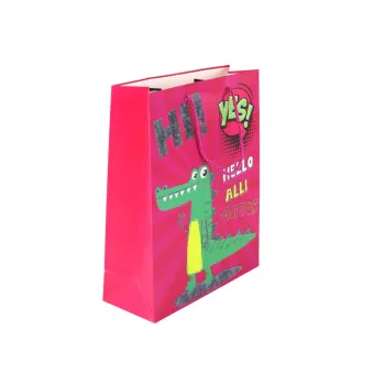 LEAN TOYS Roosa paberkinkekott 32cm x 26cm x 10cm