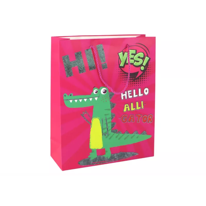 LEAN TOYS Roosa paberkinkekott 32cm x 26cm x 10cm