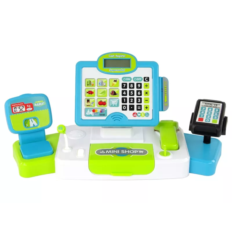 LEAN TOYS Plastikust kassaaparaat lastele