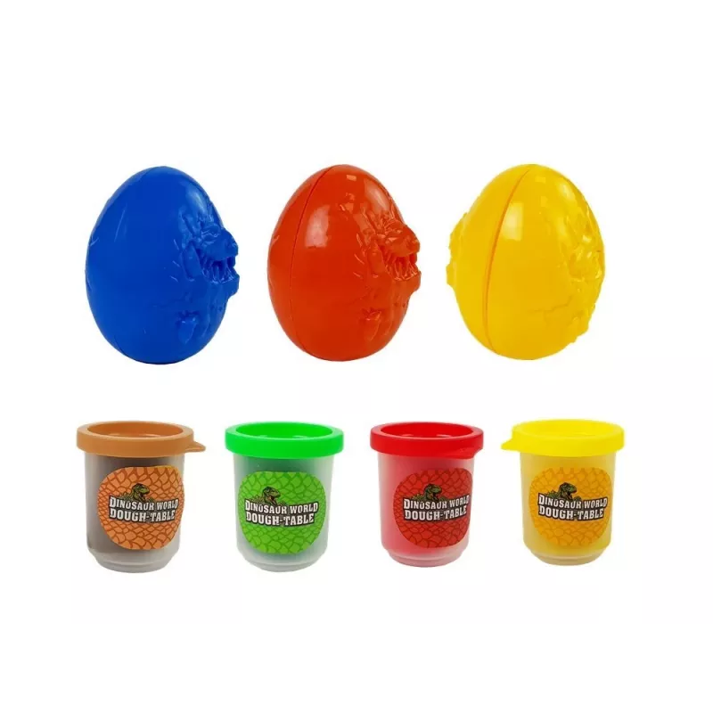LEAN TOYS Play Dough Dinosaurs Eggs Mould 12 Pieces 4 Colours