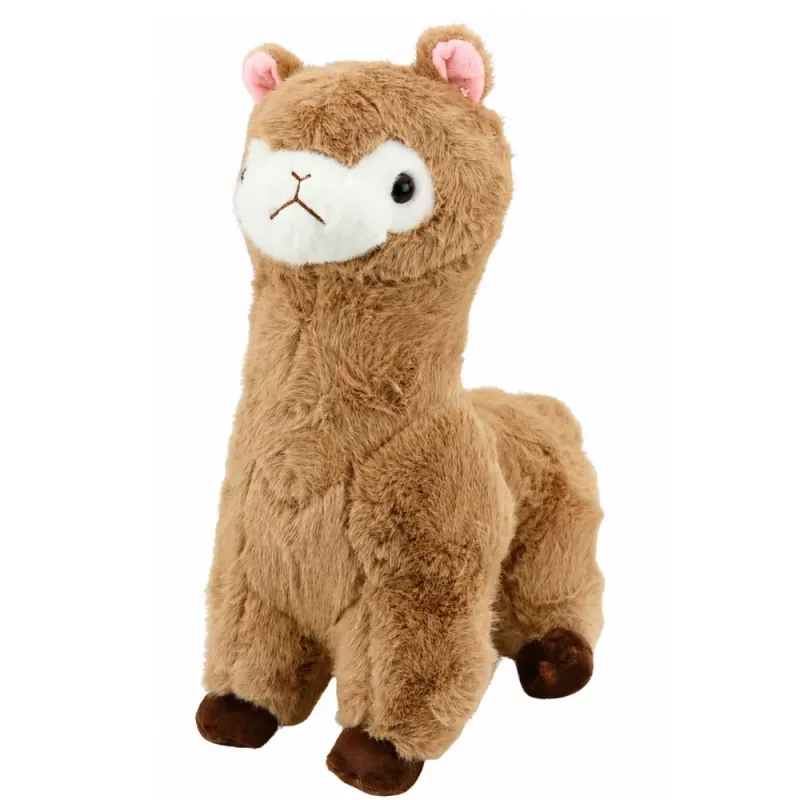 LEAN TOYS Plüüs alpaka kaisukaru pehme karusnahk beež 28 cm
