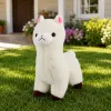 LEAN TOYS Pehme alpakavalkjas pehme valge karusnahk 28 cm