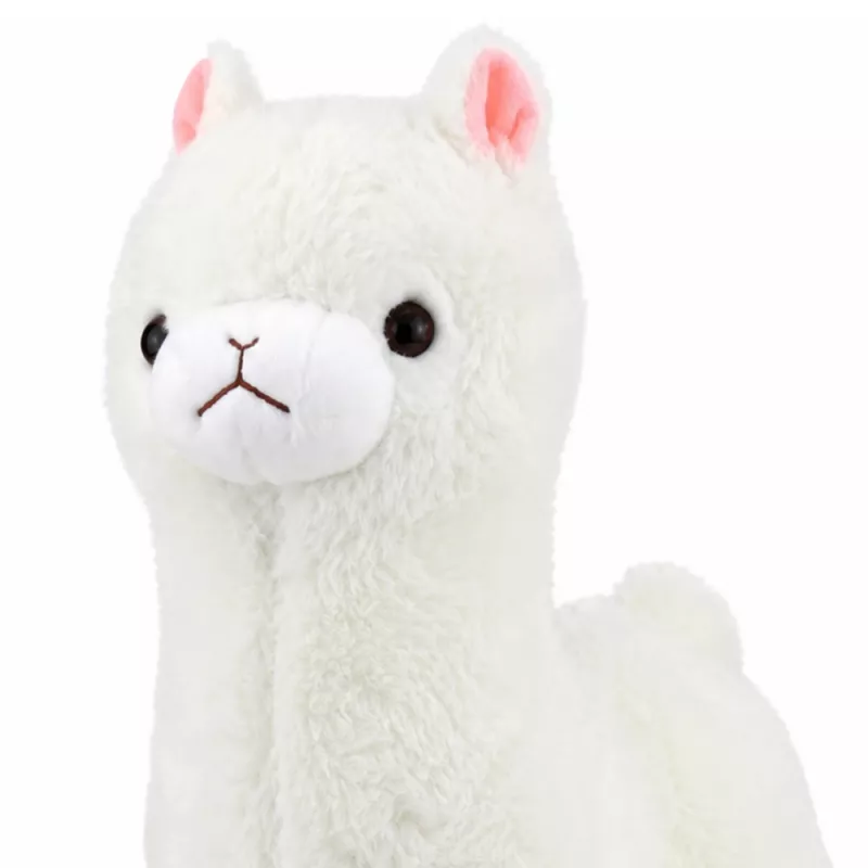 LEAN TOYS Pehme alpakavalkjas pehme valge karusnahk 28 cm