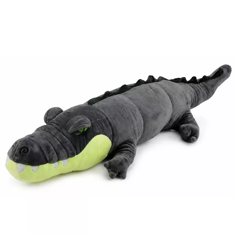LEAN TOYS pehme krokodillimaskott – realistlik hall, 90 cm