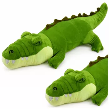 LEAN TOYS Plüüskrokodill Maskott Kaisuloom Realistlik Roheline 70cm