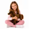 LEAN TOYS Pehme hobune kaisukaru Tumepruun 40cm x 37cm