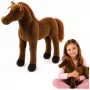 LEAN TOYS Pehme hobune kaisukaru Tumepruun 40cm x 37cm