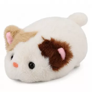LEAN TOYS Pehme kassipoeg maskott kaisulelu pehme väike valge 16 cm