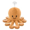 LEAN TOYS Pehme kaheksajalg iminappadega Beež 16 cm
