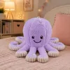 LEAN TOYS plüüsist kaheksajalg iminapaga, lilla, 16 cm