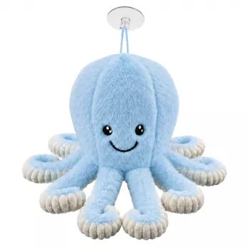 LEAN TOYS Plüüšist kaheksajalg iminapaga, sinine, 16 cm