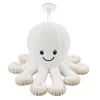 LEAN TOYS Plush Octopus iminapaga, valge, 16 cm – Pehme mereelukaaslane