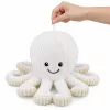 LEAN TOYS Plush Octopus iminapaga, valge, 16 cm – Pehme mereelukaaslane