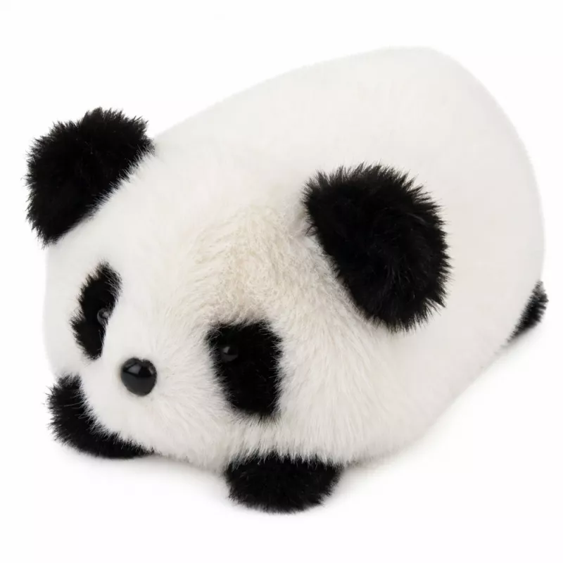 LEAN TOYS Pehme panda loom maskott kaisulelu must-valge 16 cm