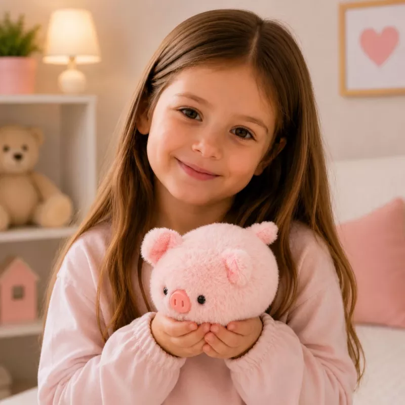 LEAN TOYS Plüššist Põrsa Mascot Pehme Kallistav Mänguasi Roosa 16 cm