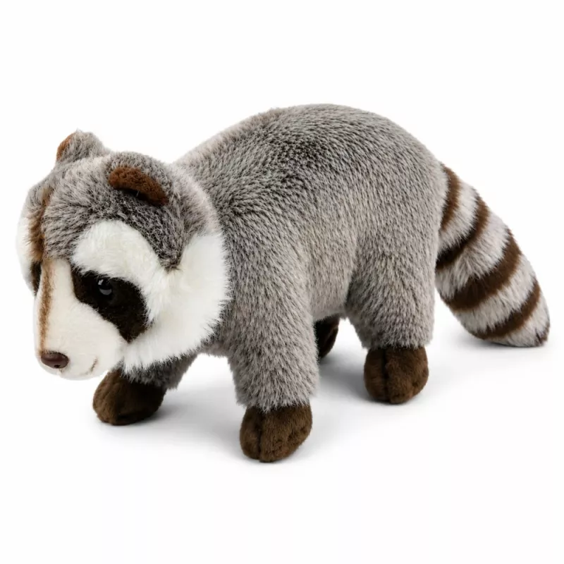 LEAN TOYS pehme pesukaru maskott – realistlik kaisumänguasi, hall 45 cm