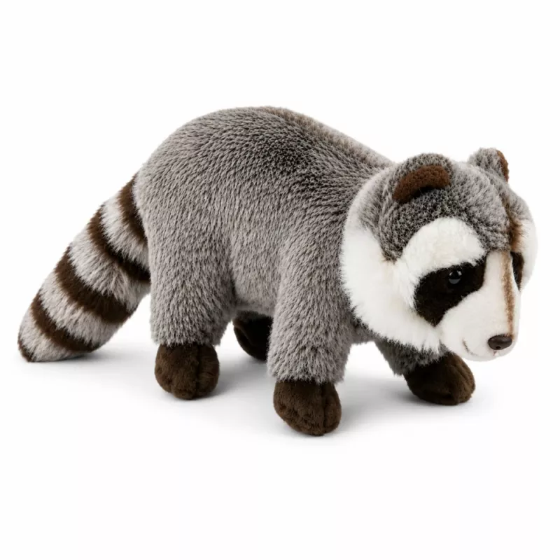 LEAN TOYS pehme pesukaru maskott – realistlik kaisumänguasi, hall 45 cm