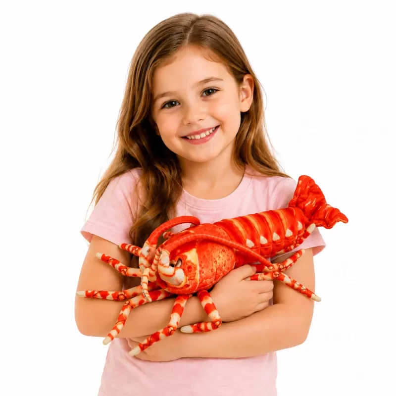 LEAN TOYS Pehme mänguasi Suur kreveti mereloom 55 cm