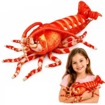 LEAN TOYS Pehme mänguasi Suur kreveti mereloom 55 cm