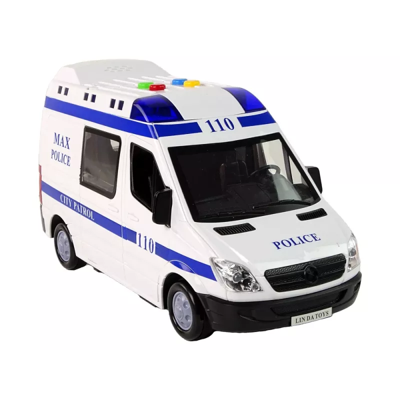 LEAN TOYS Politseiauto Friction Drive Heli ja Valgus