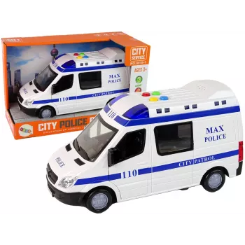 LEAN TOYS Politseiauto Friction Drive Heli ja Valgus