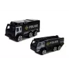 LEAN TOYS Politsei kokkupandav lennuk autodega 1:64 valguse ja heliga
