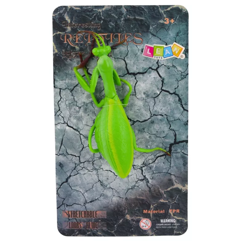 LEAN TOYS Palvetaja Rohelise Kummist Figuur Venitatav Realistlik 18 cm