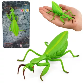 LEAN TOYS Palvetaja Rohelise Kummist Figuur Venitatav Realistlik 18 cm