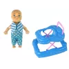 LEAN TOYS Rase nuku pikkade juuste ja tarvikutega