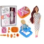 LEAN TOYS Rase nuku pikkade juuste ja tarvikutega