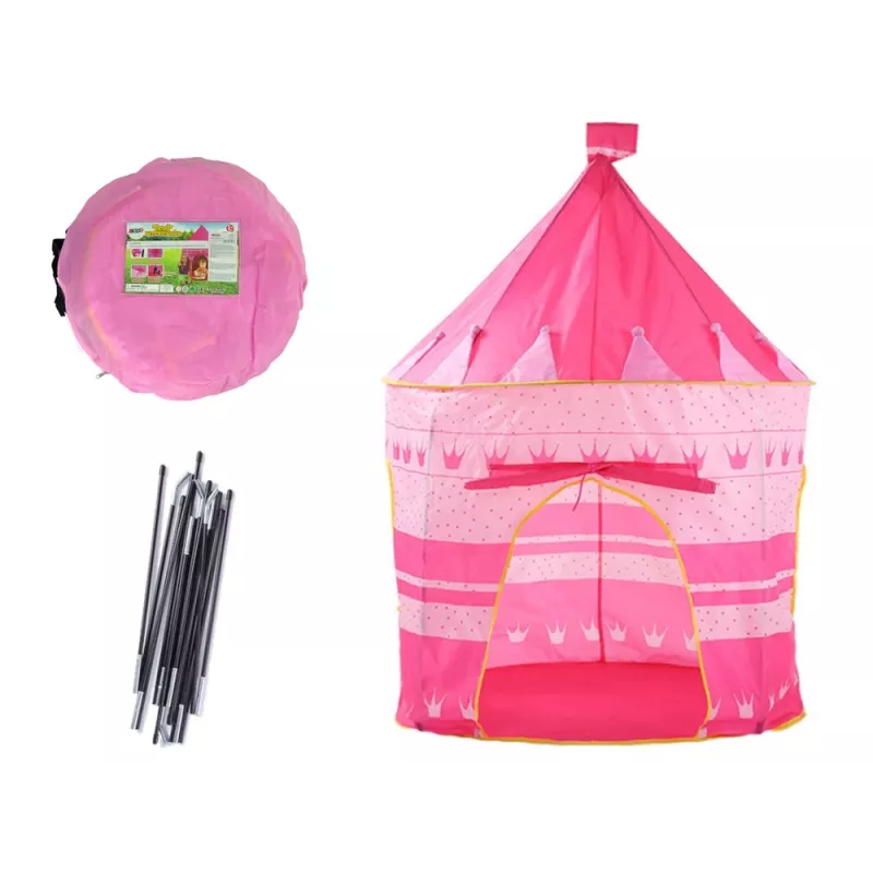 LEAN TOYS Printsessi Palee Telkmaja Väikesele Printsessile Roosa 135 x 105 cm