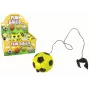 LEAN TOYS PU Jalgpall koos Jojo Kustutuskummiga Põrgatamiseks, 6 cm, Kollane