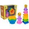 LEAN TOYS Pyramid Cups for Babies Asterisks