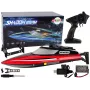 LEAN TOYS R/C Remote Controlled Motorboat 2.4G Red 20-25 KM/H