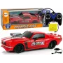 LEAN TOYS R/C Sports Car 1:16 Red White Stripes Pilot