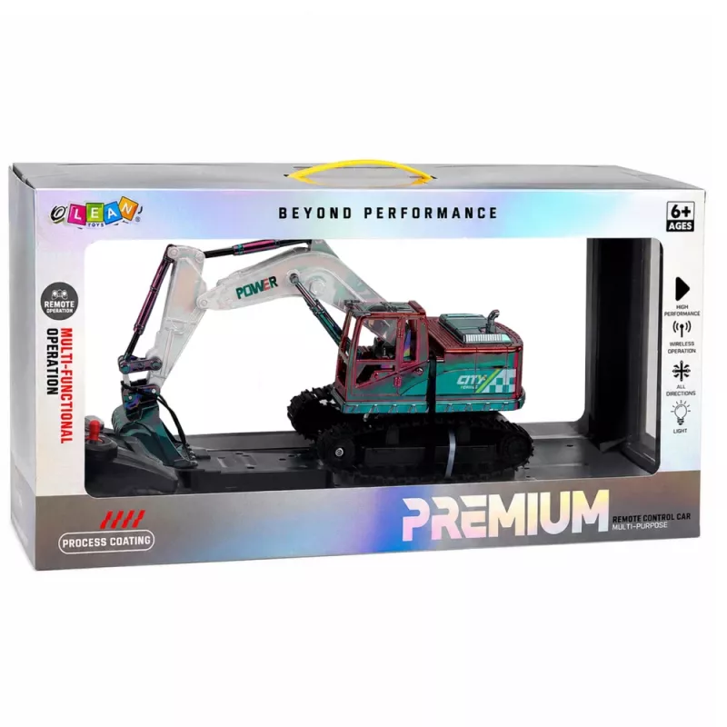 LEAN TOYS RC Roomiv Ekskavaator Liikuva Noole ja Tuledega 1:14